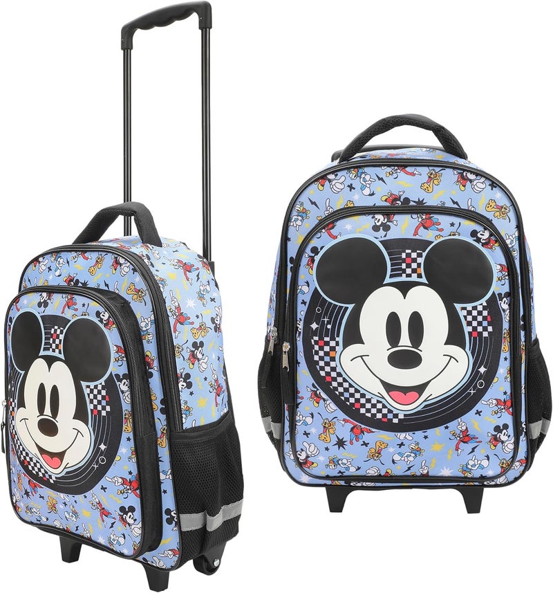 Bio World Disney Mickey Mouse Big Face 16" Rolling Travel Backpack - Image 1